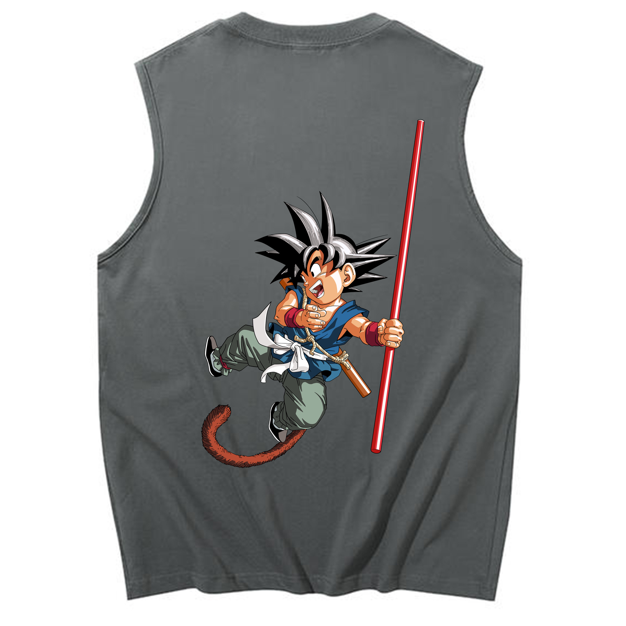 （画像用） ドラゴンボール 孫悟空（そん ごくう）Son Goku カカロット DRAGON BALL Kakarotto コットン100％タンクトップ（背面プリント）